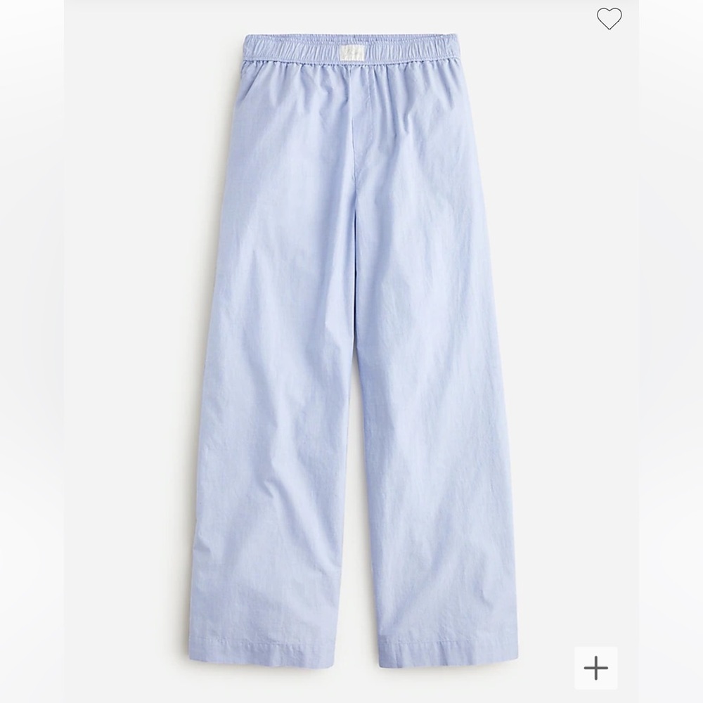 End-on-end cotton wide-leg pajama pant